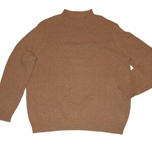 NWT Vineyard Vines Men's Chunky Roll Neck Wool Blend Sweater Camel Heather XXL